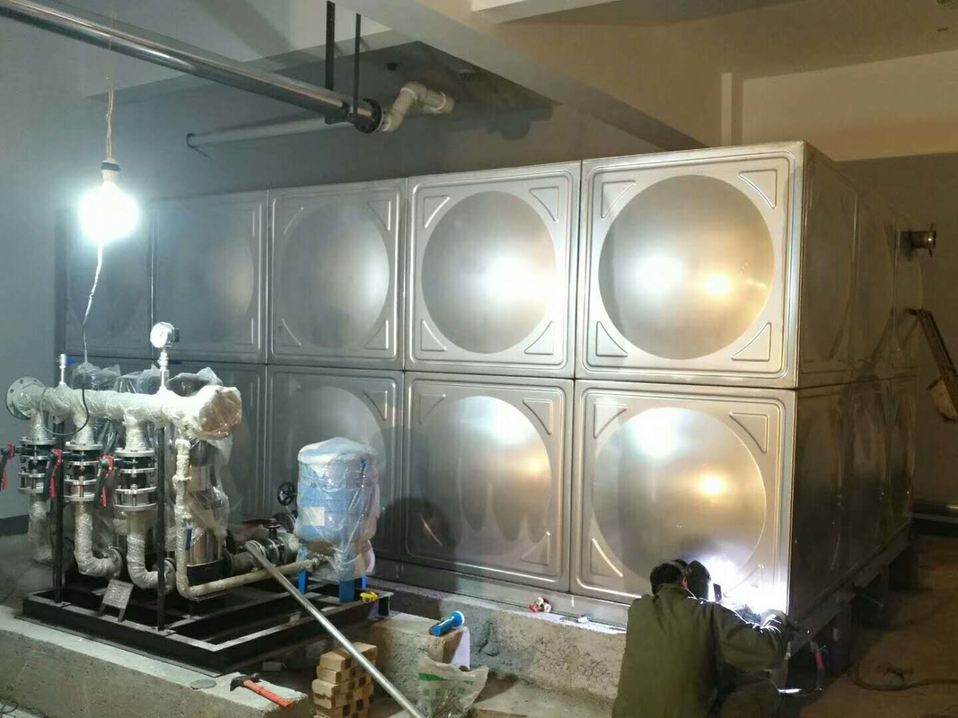 Bolted Welded Square Stainless Steel Water Tank Storage Galvanized 316L
