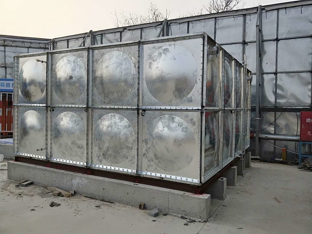 Bolted Assembled Hot Dip Water Tank Galvanised Panels Fire Fighting